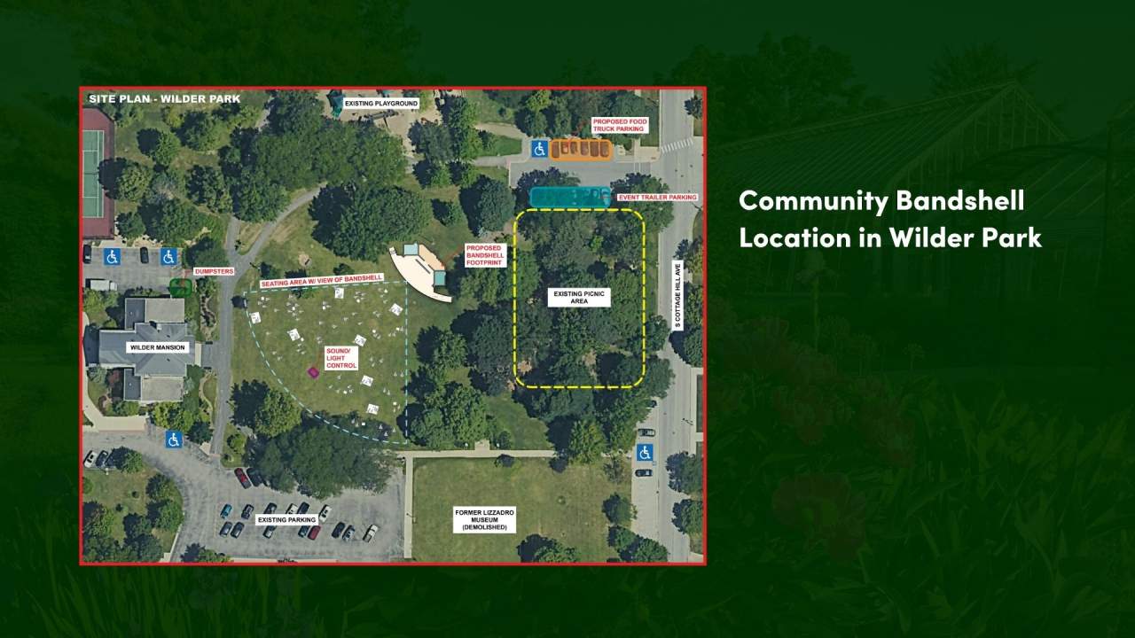 Wilder Park Community Bandshell with Permanent Heated Restroom